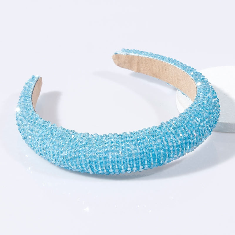 Simple pearl red thin sponge headband