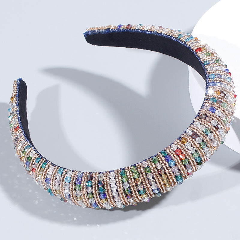 Simple pearl red thin sponge headband