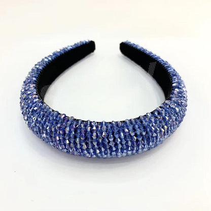 Simple pearl red thin sponge headband