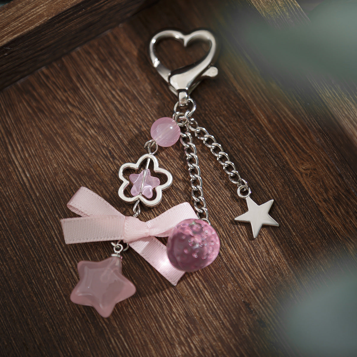 Small fresh bow keychain