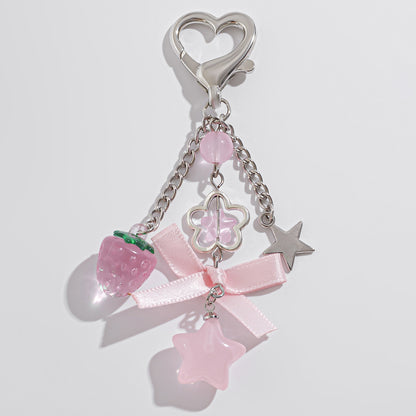 Small fresh bow keychain