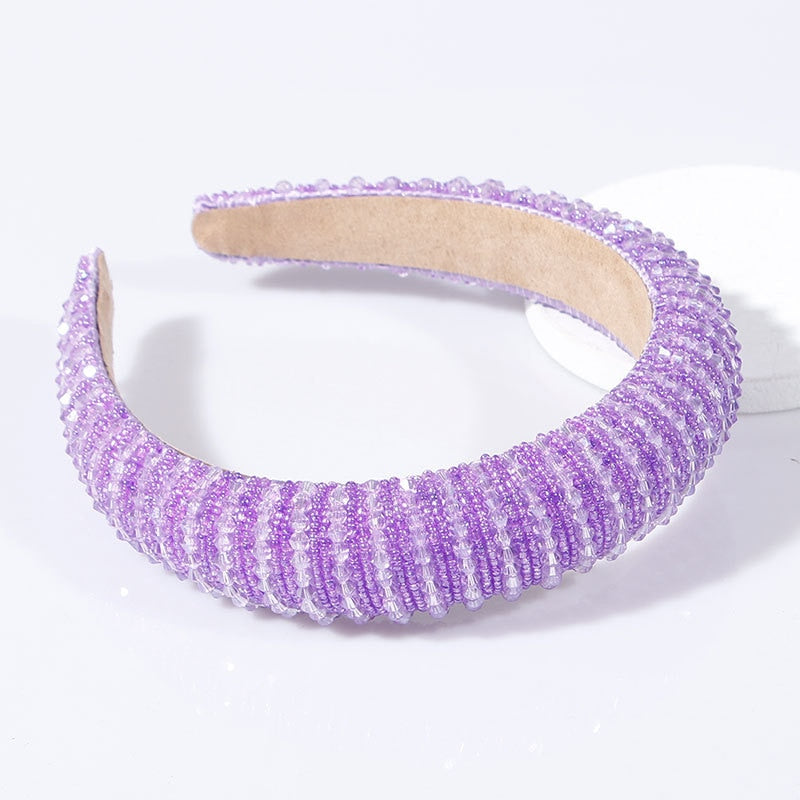 Simple pearl red thin sponge headband