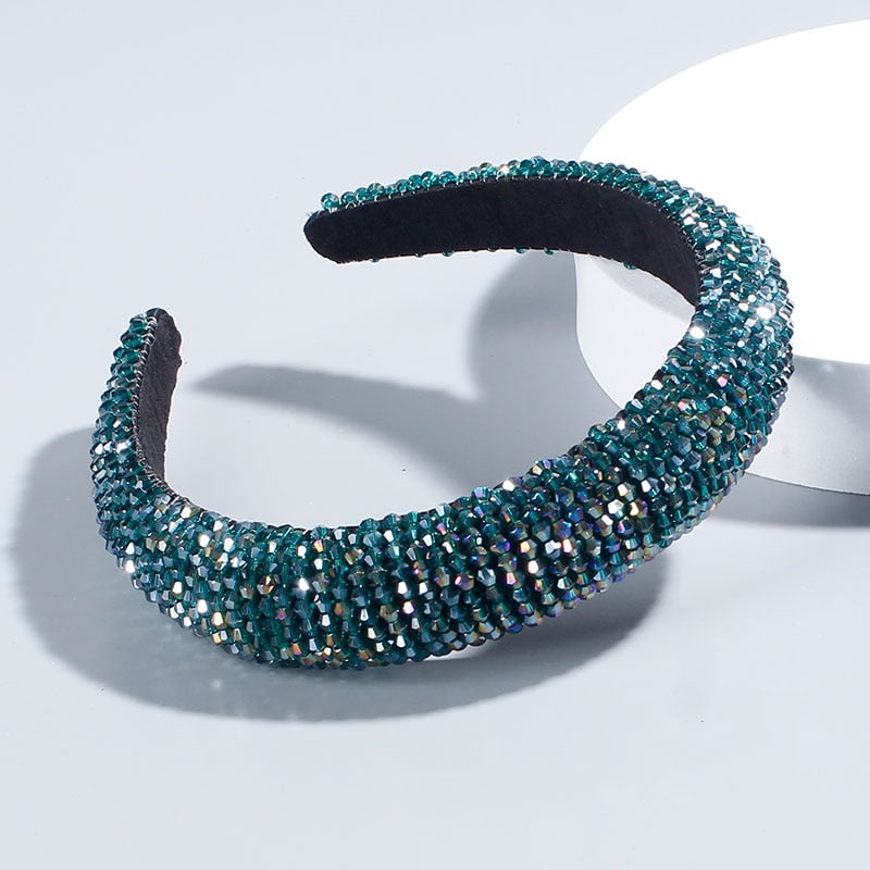 Simple pearl red thin sponge headband