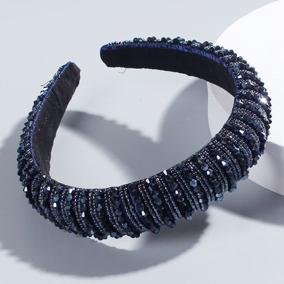 Simple pearl red thin sponge headband