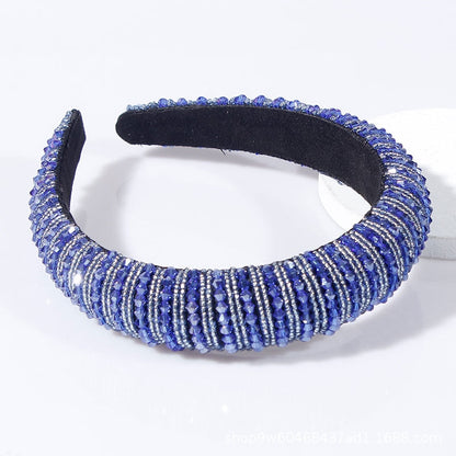 Simple pearl red thin sponge headband