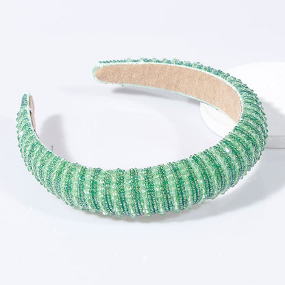 Simple pearl red thin sponge headband