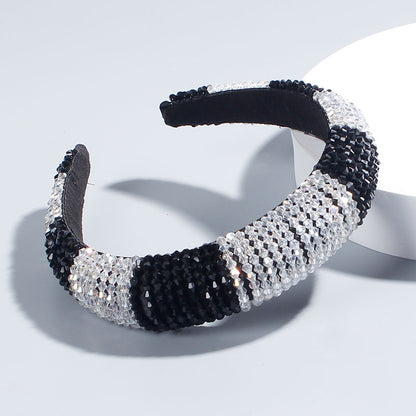 Simple pearl red thin sponge headband