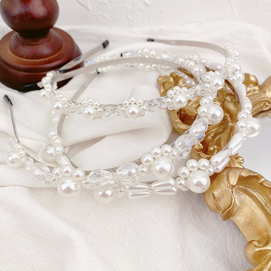Women's crystal pearl all-match hairpin