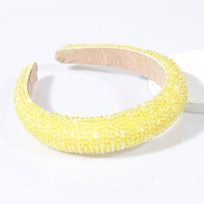 Simple pearl red thin sponge headband