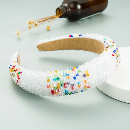 Simple pearl red thin sponge headband