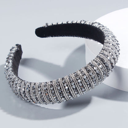 Simple pearl red thin sponge headband