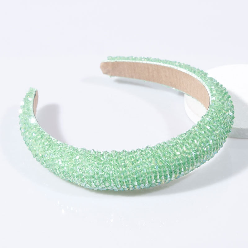 Simple pearl red thin sponge headband