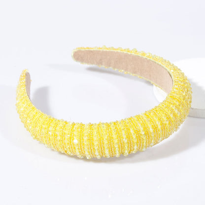 Simple pearl red thin sponge headband