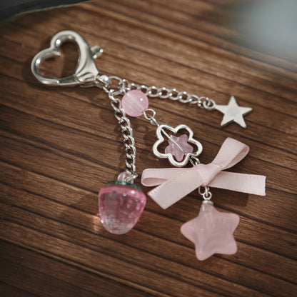 Small fresh bow keychain