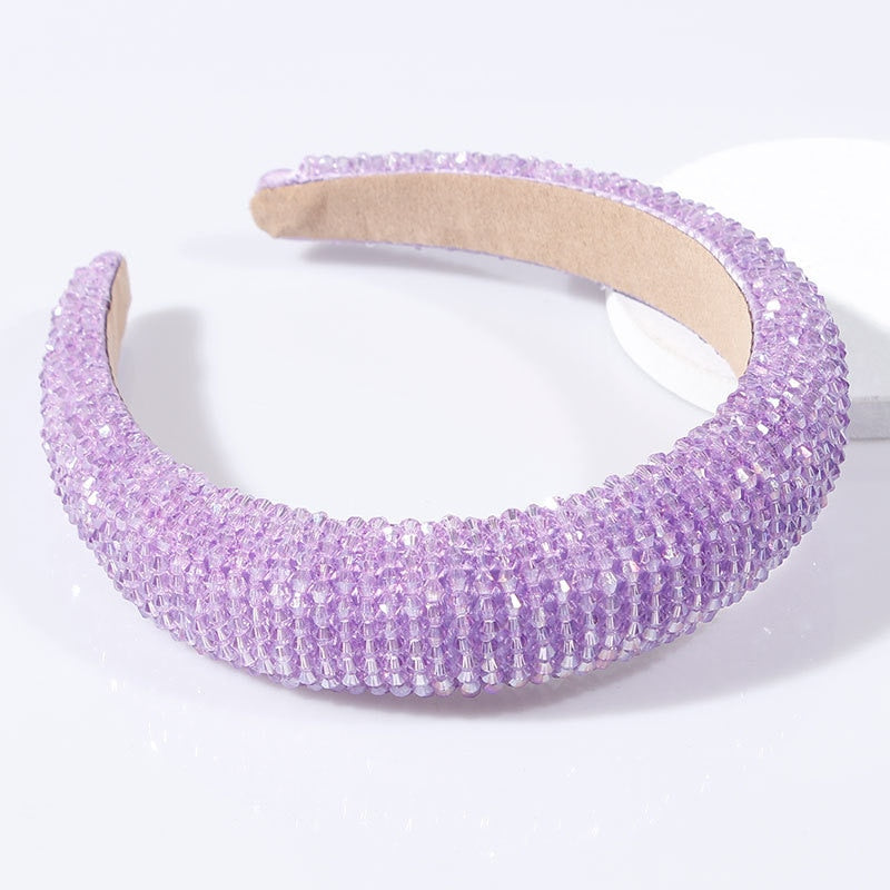 Simple pearl red thin sponge headband