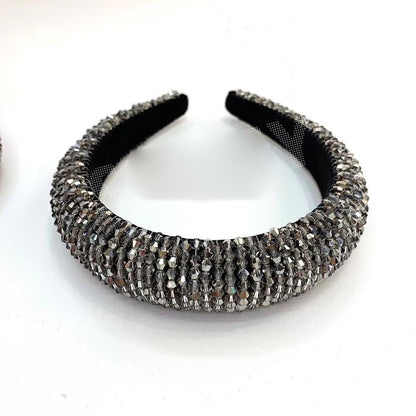 Simple pearl red thin sponge headband