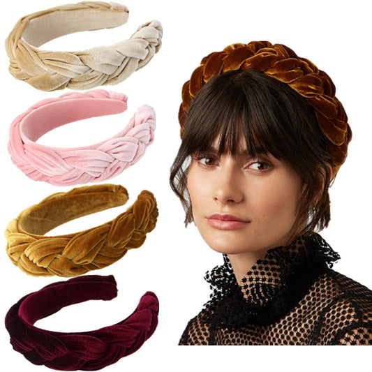 Gold Velvet Braid Headband