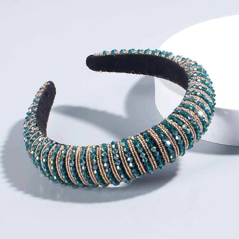 Simple pearl red thin sponge headband