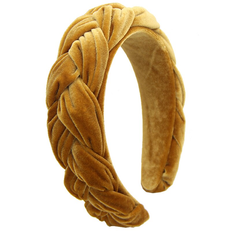 Gold Velvet Braid Headband